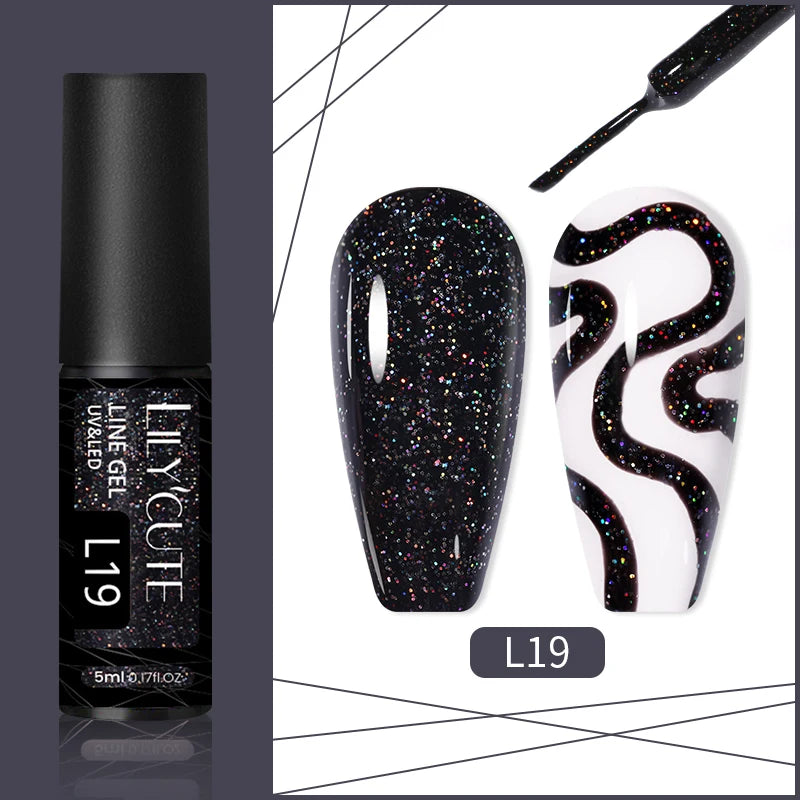 Liner Gel nail Polish | Metallic Painting Liner Gel | Super-Bright Metallic Liner |Gold Silver Mirror Gel Nail Polish |  liner art gel polish | Glitter Nail Art Gel Liner |  Diamond Painted Polish |  Gel Nail Polish |   Metallic Painting nail gel | Nail Polish | Nail Gel |  Liner Gel Nail Art | Striping Nail Gel