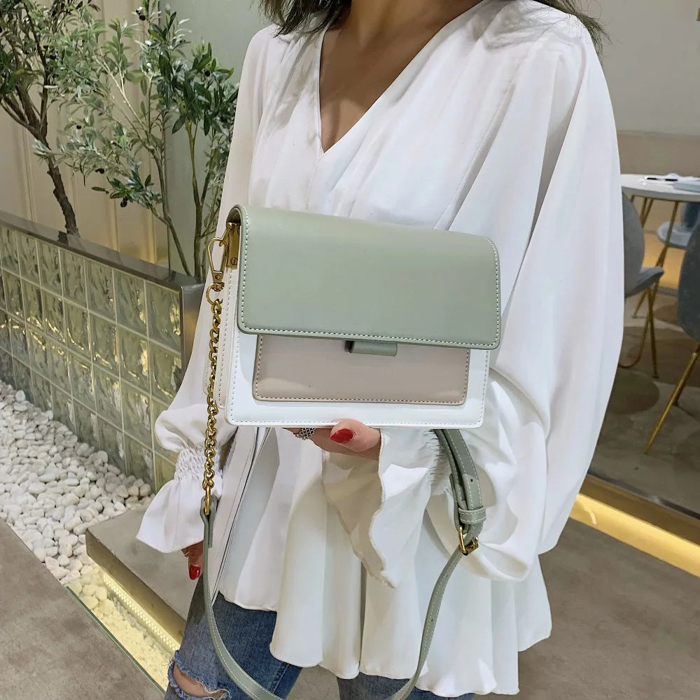 Women's Trendy Crossbody Bag |Crossbody Purses |Trendy Soft Leather Crossbody Bags | Shoulder Handbags | Womens Purses | Small Crossbody Bags | contrast color leather crossbody bags | women travel handbag |  Shoulder Messenger Bag | Cross Body Bag | Small Flap Bag |   