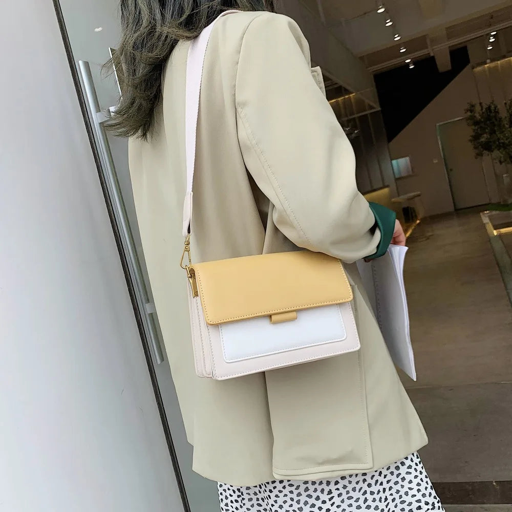 Women's Trendy Crossbody Bag |Crossbody Purses |Trendy Soft Leather Crossbody Bags | Shoulder Handbags | Womens Purses | Small Crossbody Bags | contrast color leather crossbody bags | women travel handbag |  Shoulder Messenger Bag | Cross Body Bag | Small Flap Bag |   