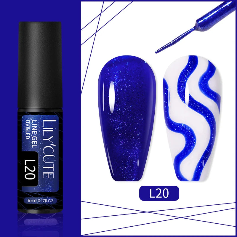 Liner Gel nail Polish | Metallic Painting Liner Gel | Super-Bright Metallic Liner |Gold Silver Mirror Gel Nail Polish |  liner art gel polish | Glitter Nail Art Gel Liner |  Diamond Painted Polish |  Gel Nail Polish |   Metallic Painting nail gel | Nail Polish | Nail Gel |  Liner Gel Nail Art | Striping Nail Gel