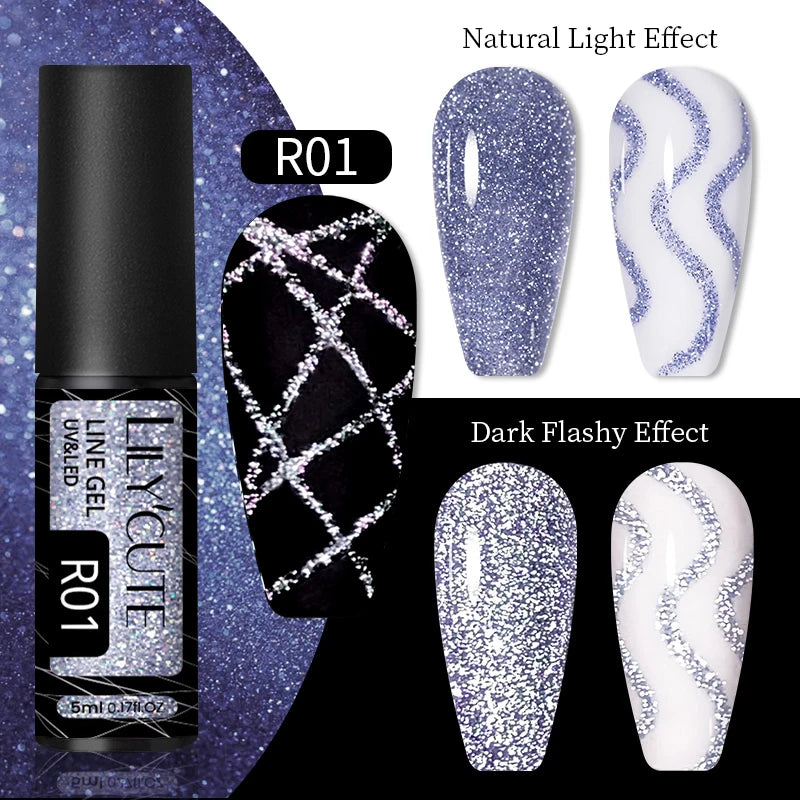 Liner Gel nail Polish | Metallic Painting Liner Gel | Super-Bright Metallic Liner |Gold Silver Mirror Gel Nail Polish |  liner art gel polish | Glitter Nail Art Gel Liner |  Diamond Painted Polish |  Gel Nail Polish |   Metallic Painting nail gel | Nail Polish | Nail Gel |  Liner Gel Nail Art | Striping Nail Gel