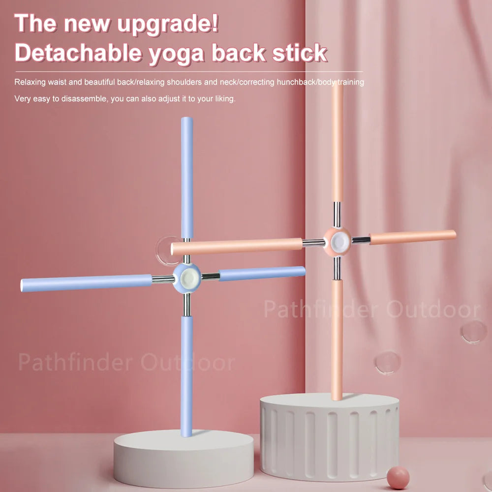 Yoga Hunchback Corrector | Stainless Steel Body Stick | Cross Open Back Standing Training Stick | back corrector stick |  yoga corrector |  yoga cross stick |  . Adjustable Stainless Steel Body Stick |  Cross Open Back Standing  Stick | hunchback corrector stick |   Posture Correcting Cross  