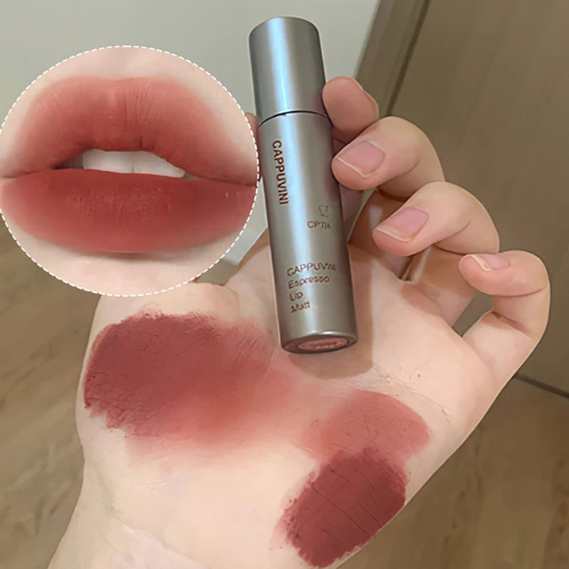 Single Velvet Matte Mist Lip Gloss, Matte Liquid Lipstick, Waterproof Lipstick, Smudge-Proof Lipstick, Non-Stick Cup Lipstick, Long-Lasting Lipstick, Opaque Lipstick, Lightweight Lipstick, Comfortable Lipstick, Vibrant Shades, Matte Finish