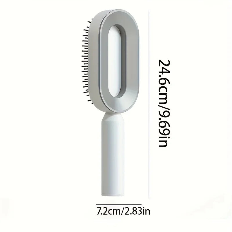  Self-Cleaning Hair Brush, Detangling Brush, Scalp Massager Brush, Air Cushion Brush, Airbag Massage Comb, Self-Cleaning Comb, Easy Cleaning Brush, Healthy Hair Brush, Gentle Brushing, Reduced Breakage, Scalp Stimulation