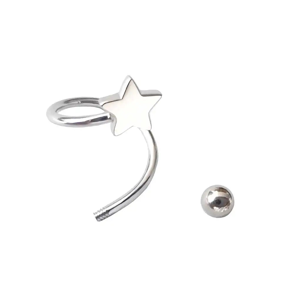 stainless steel piercing earrings | Ball Star Ear Bone  | Mini Studs Women  Earrings |  Adjustable Stainless Steel earrings |   Ear Bone Rotating  Mini Studs |  Stainless Steel Stud Earrings |  Cartilage Earrings |   Heart Ear Bone earrings |