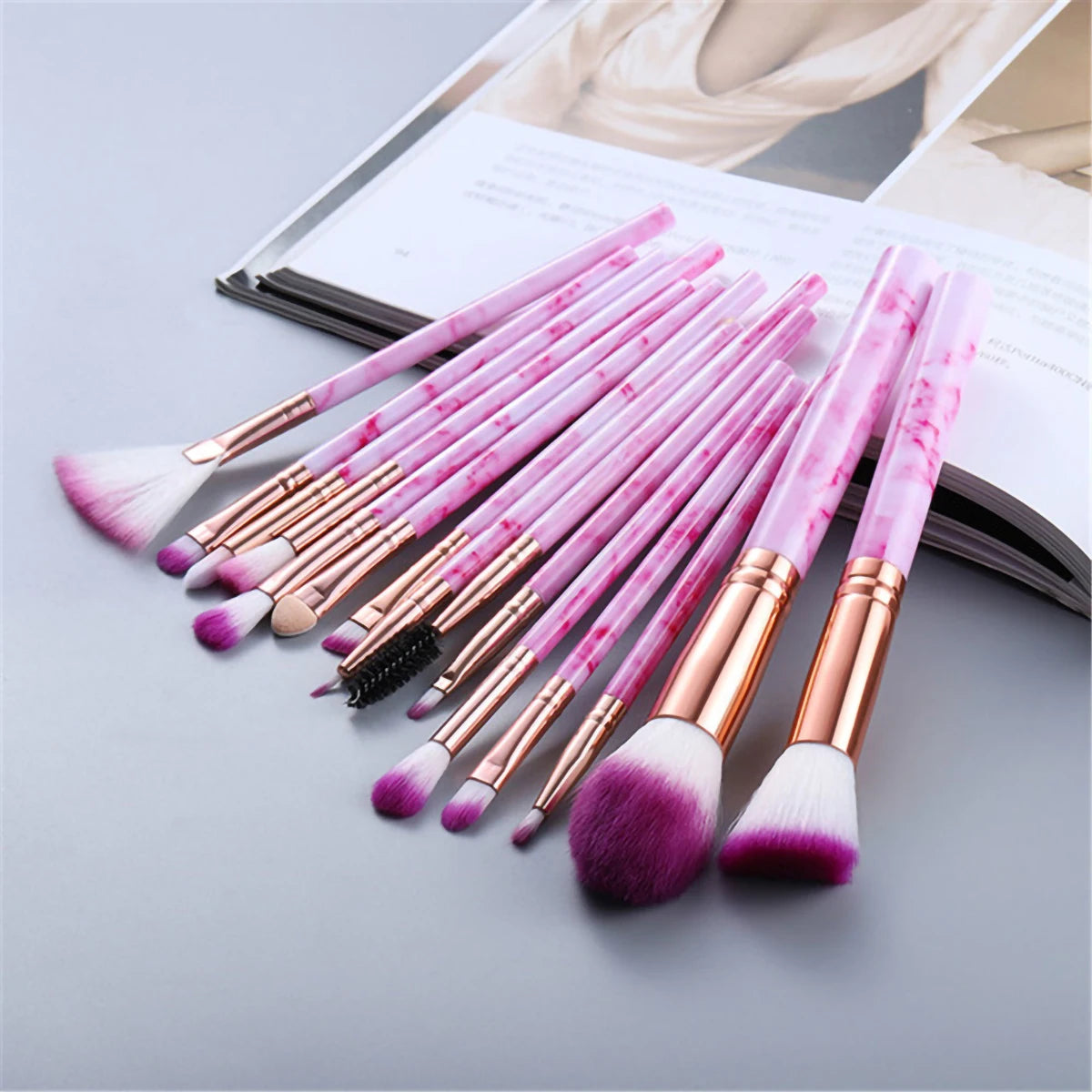 Makeup brush set | Makeup Brushes | Professional Makeup Brush Set | perfect makeup brush set |Pro Marble Makeup Brush Set | Complete Makeup Brushes Set | Makeup Brushes with  Sponges | High Quality Makeup Brushes |  Marble Makeup Brush Set | Essential makeup brushes | 15 pcs makeup brush set 