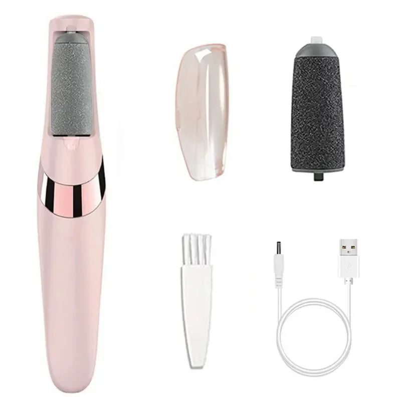 electric foot file |  foot file  |callus remover  |foot care | pedicure tool |rechargeable foot file | portable foot file | electronic foot callus remover | foot grinder | healing foot file | pink foot file | foot health | foot hygiene | personal care |  beauty tool  | self-care | foot treatment  |skin care | foot skin care | foot callus removal | foot tissue removal