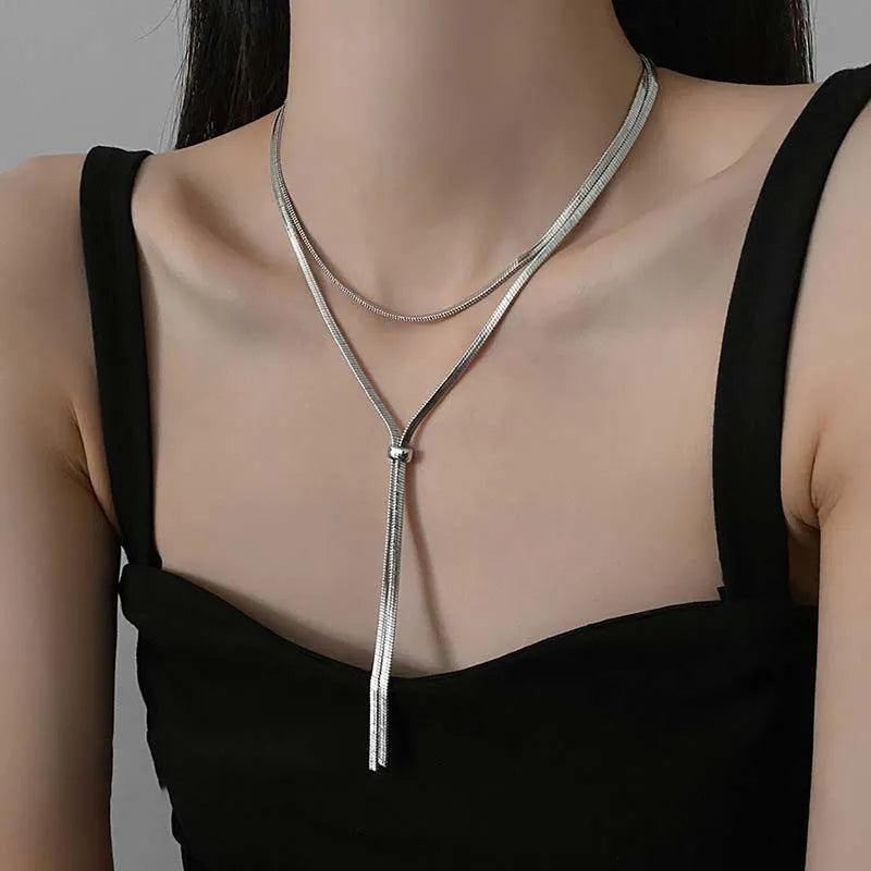 stylish necklaces  |  women's necklaces  |  Silver Chain Necklace |  Chain Necklace |  Trendy Necklaces  |   perfect necklace  |  Pendant Necklace | Women's designer Necklaces  |  Silver Rope Chain Necklace  |  high-quality women's chain necklaces  