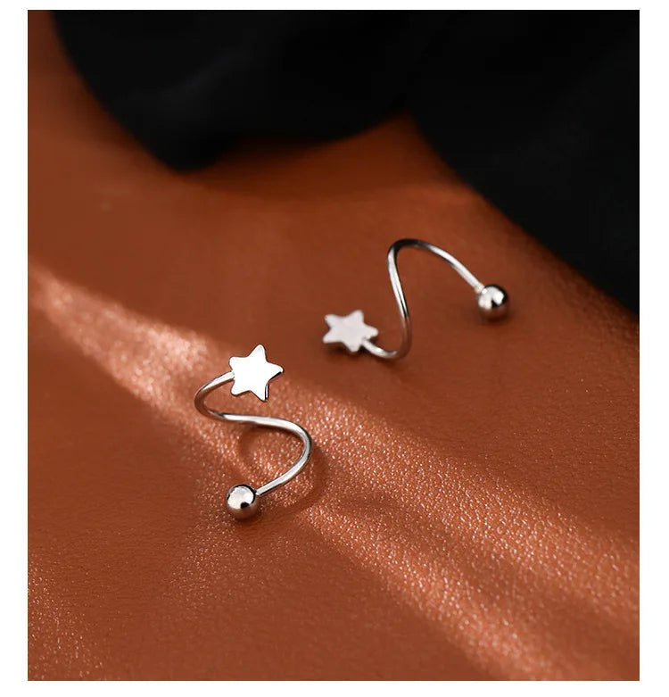 stainless steel piercing earrings | Ball Star Ear Bone  | Mini Studs Women  Earrings |  Adjustable Stainless Steel earrings |   Ear Bone Rotating  Mini Studs |  Stainless Steel Stud Earrings |  Cartilage Earrings |   Heart Ear Bone earrings |