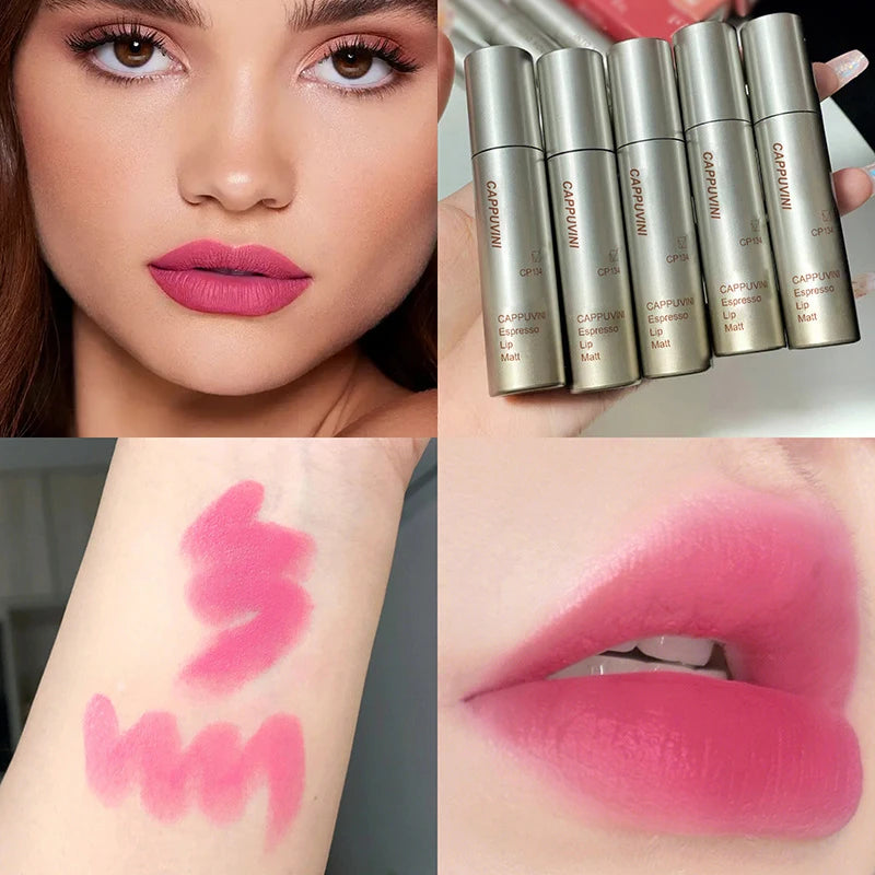 Single Velvet Matte Mist Lip Gloss, Matte Liquid Lipstick, Waterproof Lipstick, Smudge-Proof Lipstick, Non-Stick Cup Lipstick, Long-Lasting Lipstick, Opaque Lipstick, Lightweight Lipstick, Comfortable Lipstick, Vibrant Shades, Matte Finish