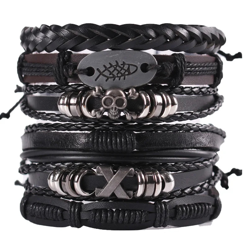 Leather Bracelets |  Best men's leather bracelets  |  Multi-layer Leather Bracelet  |  Leather Cuff Bracelet | Classic Black  Bracelet |   Wrap Bracelet |  Luxury Men's Leather Bracelets |    Unique style  Bracelets | Mens Braided Leather Bracelet |  Round leather bracelet | 