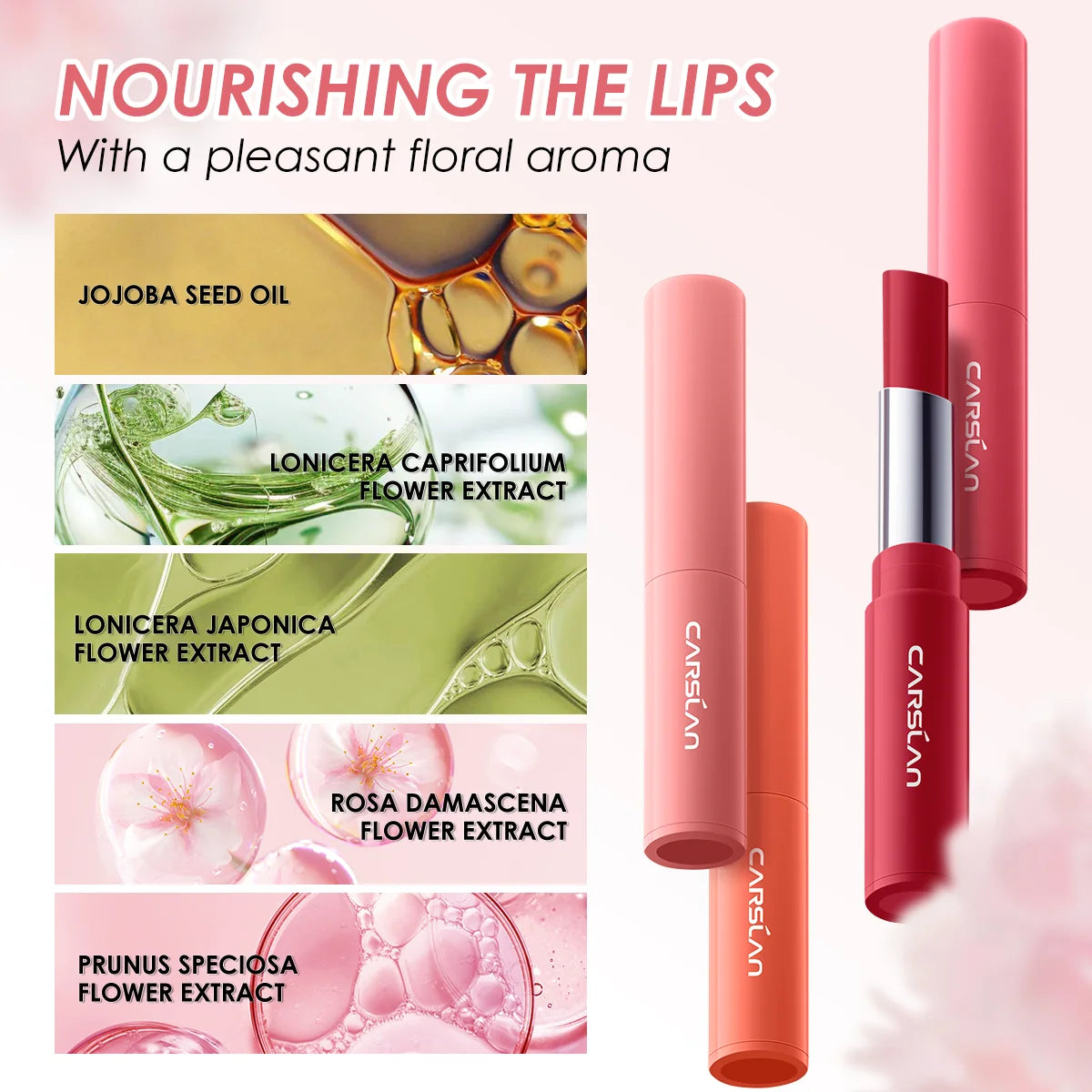 Flower Essence Color Lip Balm, Natural Lip Balm, Moisturizing Lip Balm, Non-Sticky Lip Balm, Long-Lasting Lip Balm, Natural Lip Color, Sheer Lip Color, Buildable Lip Color, Lip Plumper, Lip Care, Makeup, Gentle Formula, Everyday Use