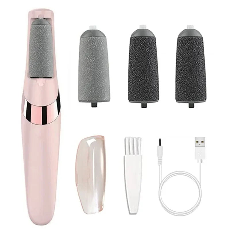 electric foot file |  foot file  |callus remover  |foot care | pedicure tool |rechargeable foot file | portable foot file | electronic foot callus remover | foot grinder | healing foot file | pink foot file | foot health | foot hygiene | personal care |  beauty tool  | self-care | foot treatment  |skin care | foot skin care | foot callus removal | foot tissue removal