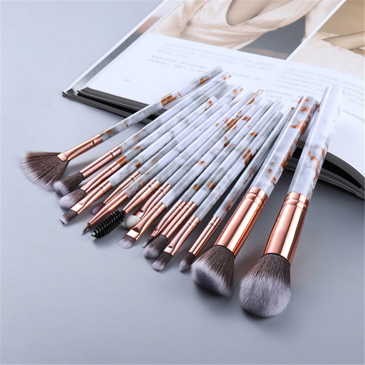 Makeup brush set | Makeup Brushes | Professional Makeup Brush Set | perfect makeup brush set |Pro Marble Makeup Brush Set | Complete Makeup Brushes Set | Makeup Brushes with  Sponges | High Quality Makeup Brushes |  Marble Makeup Brush Set | Essential makeup brushes | 15 pcs makeup brush set 