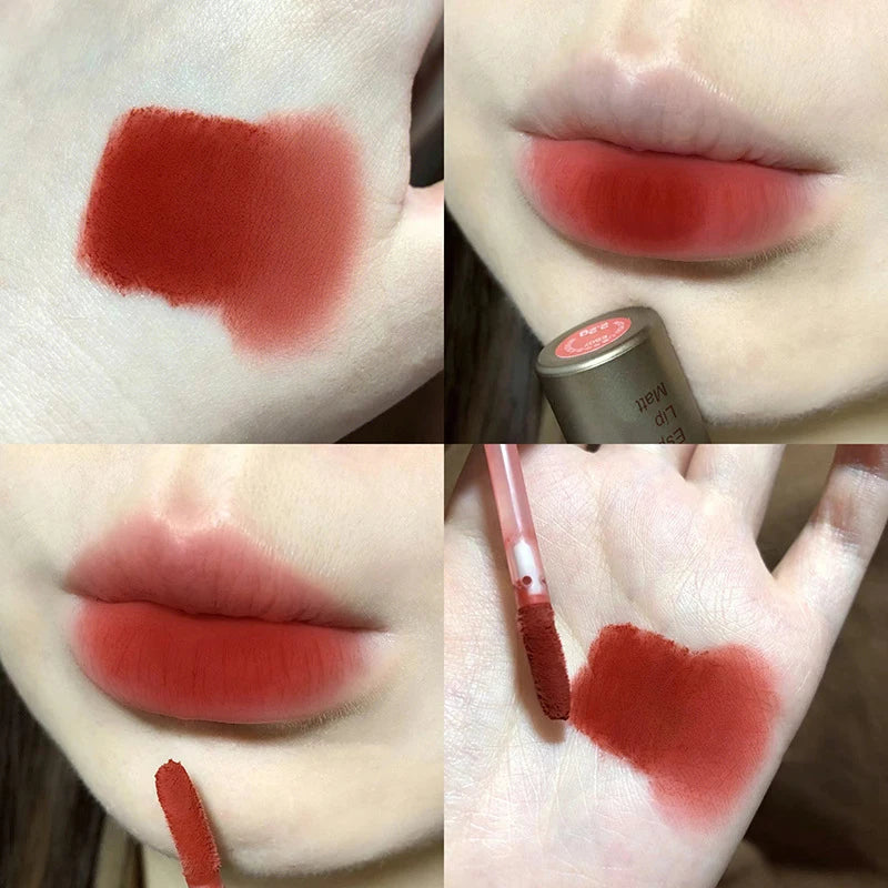 Single Velvet Matte Mist Lip Gloss, Matte Liquid Lipstick, Waterproof Lipstick, Smudge-Proof Lipstick, Non-Stick Cup Lipstick, Long-Lasting Lipstick, Opaque Lipstick, Lightweight Lipstick, Comfortable Lipstick, Vibrant Shades, Matte Finish