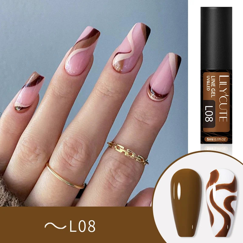 Liner Gel nail Polish | Metallic Painting Liner Gel | Super-Bright Metallic Liner |Gold Silver Mirror Gel Nail Polish |  liner art gel polish | Glitter Nail Art Gel Liner |  Diamond Painted Polish |  Gel Nail Polish |   Metallic Painting nail gel | Nail Polish | Nail Gel |  Liner Gel Nail Art | Striping Nail Gel