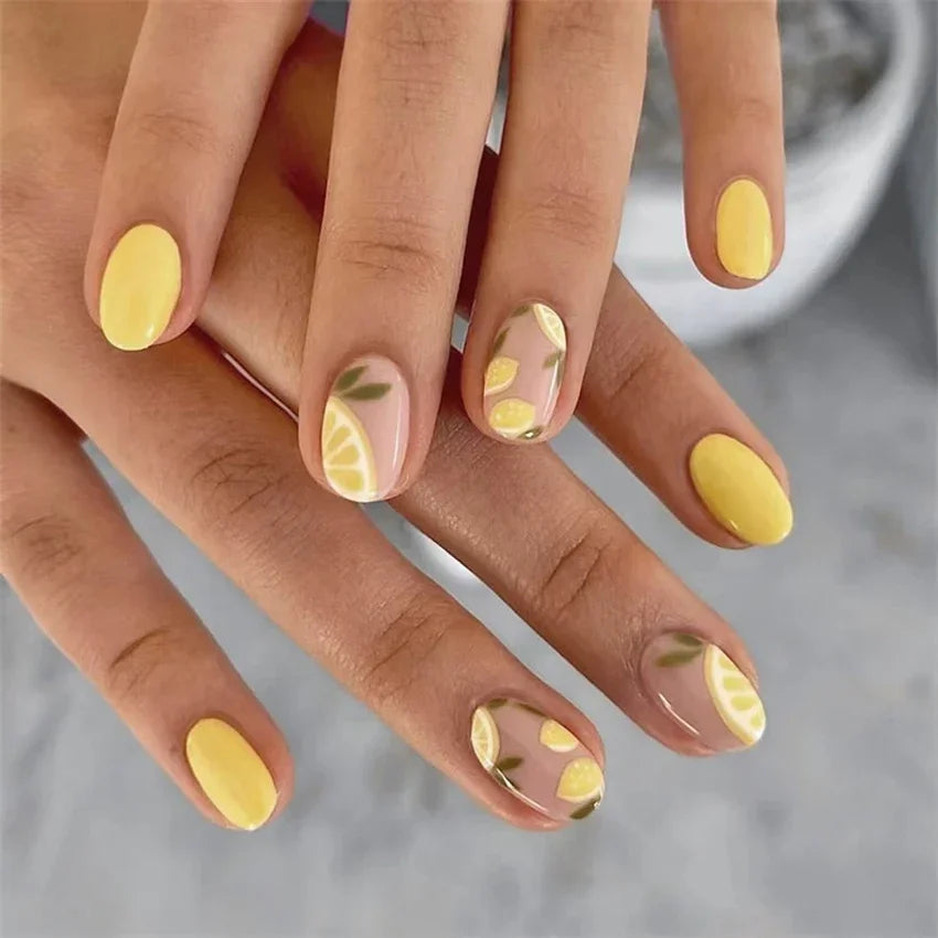 Colorful Glossy Fake Nails |  Reusable False Nails | Fake Nails |  False Nails | Nail Extention  | nail tips |Shiny Artificial  False Nails | Acrylic False Nails | Short Fake Nails | False Nails Art    