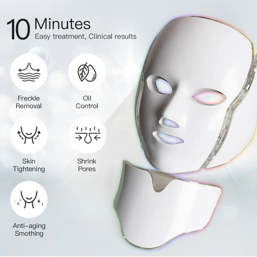  Infrared Beauty Mask, LED Light Therapy, Multifunctional Mask, Skin Rejuvenation, Anti-Aging, Acne Treatment, Skin Brightening, Skin Tone Evenness, Radiant Skin, Home Spa Treatment, Suitable for All Skin Types, Adjustable Straps, Hands-Free Operation, Gentle on Sensitive Skin