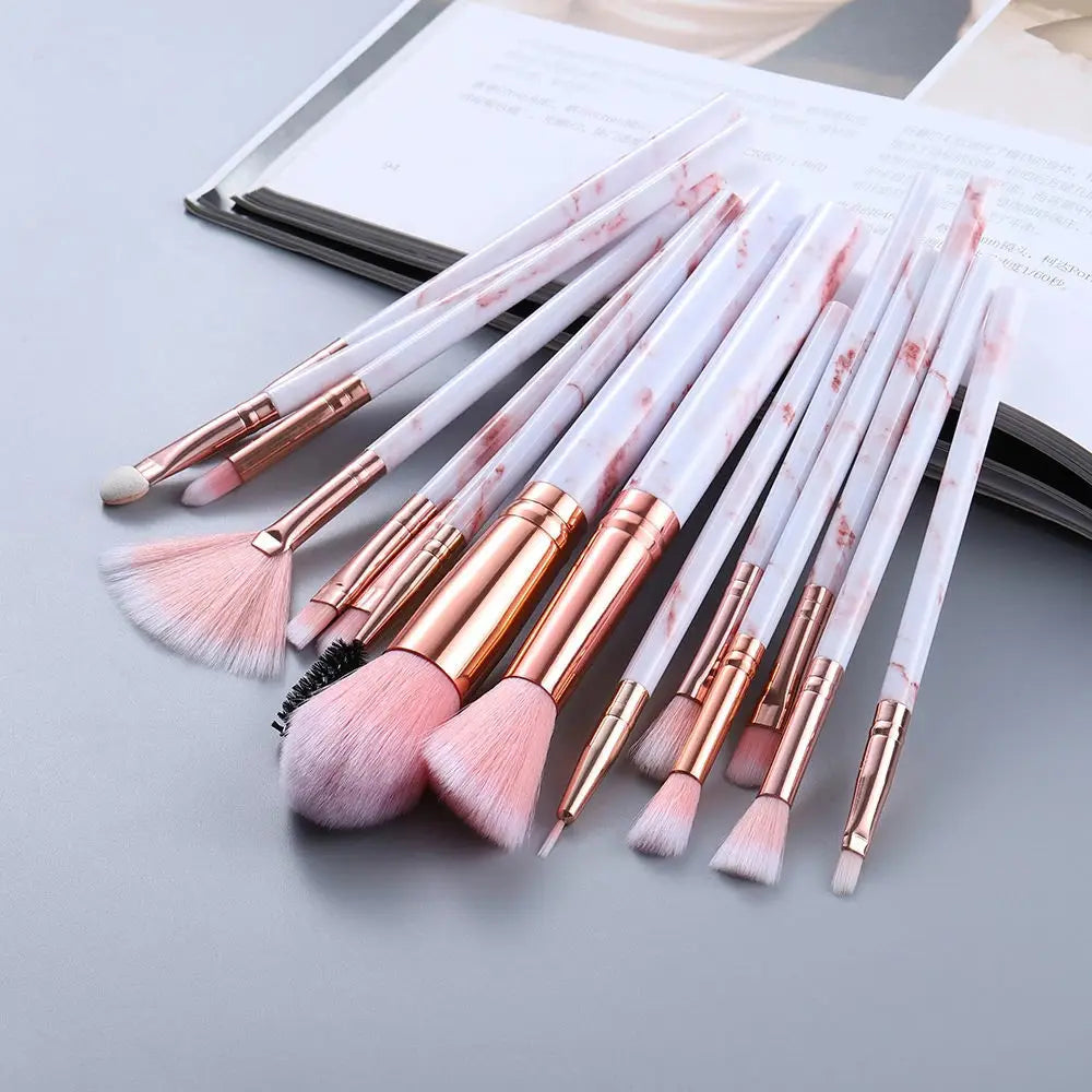 Makeup brush set | Makeup Brushes | Professional Makeup Brush Set | perfect makeup brush set |Pro Marble Makeup Brush Set | Complete Makeup Brushes Set | Makeup Brushes with  Sponges | High Quality Makeup Brushes |  Marble Makeup Brush Set | Essential makeup brushes | 15 pcs makeup brush set 