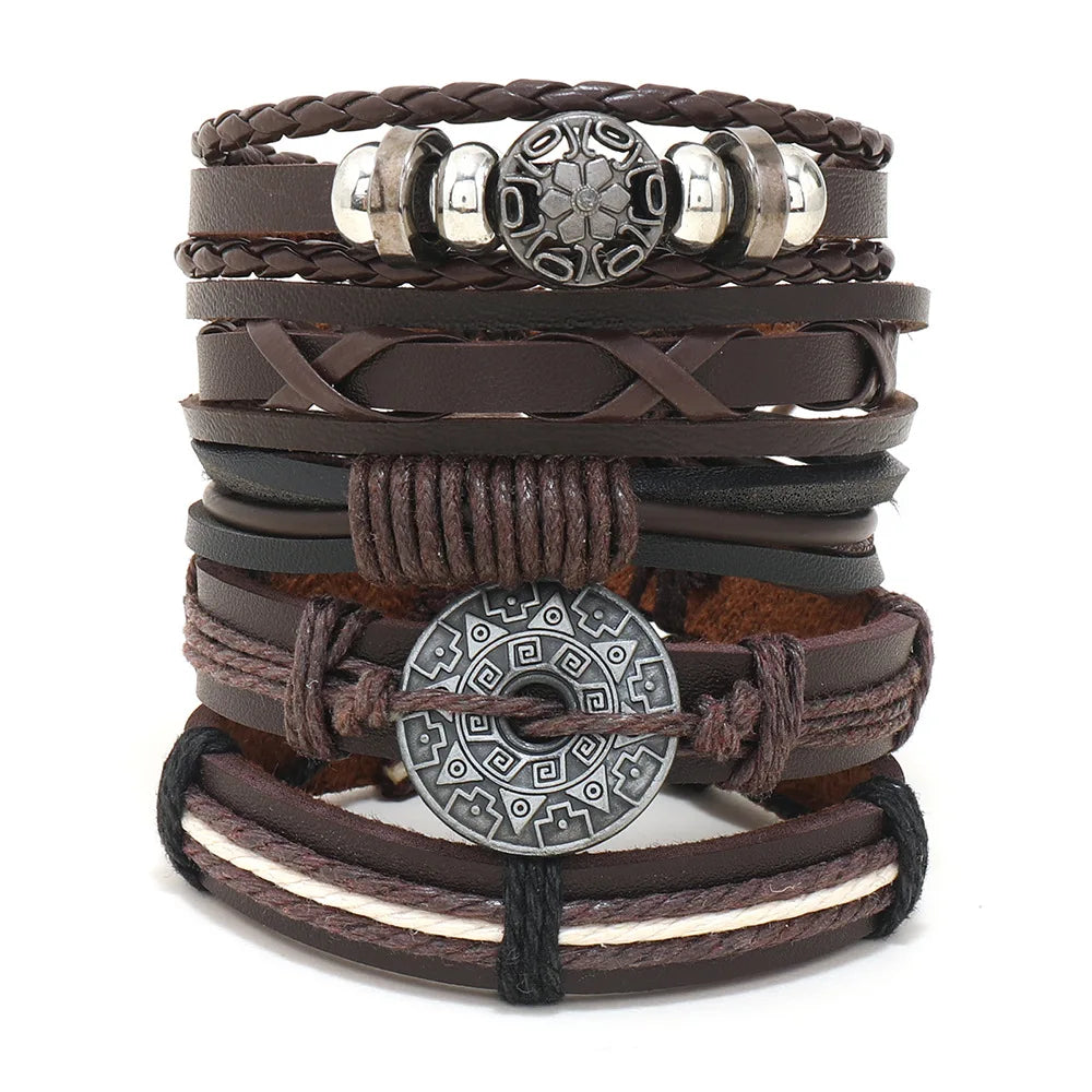 Leather Bracelets |  Best men's leather bracelets  |  Multi-layer Leather Bracelet  |  Leather Cuff Bracelet | Classic Black  Bracelet |   Wrap Bracelet |  Luxury Men's Leather Bracelets |    Unique style  Bracelets | Mens Braided Leather Bracelet |  Round leather bracelet | 