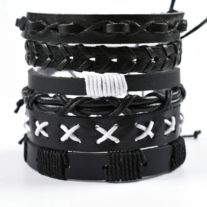 Leather Bracelets |  Best men's leather bracelets  |  Multi-layer Leather Bracelet  |  Leather Cuff Bracelet | Classic Black  Bracelet |   Wrap Bracelet |  Luxury Men's Leather Bracelets |    Unique style  Bracelets | Mens Braided Leather Bracelet |  Round leather bracelet | 