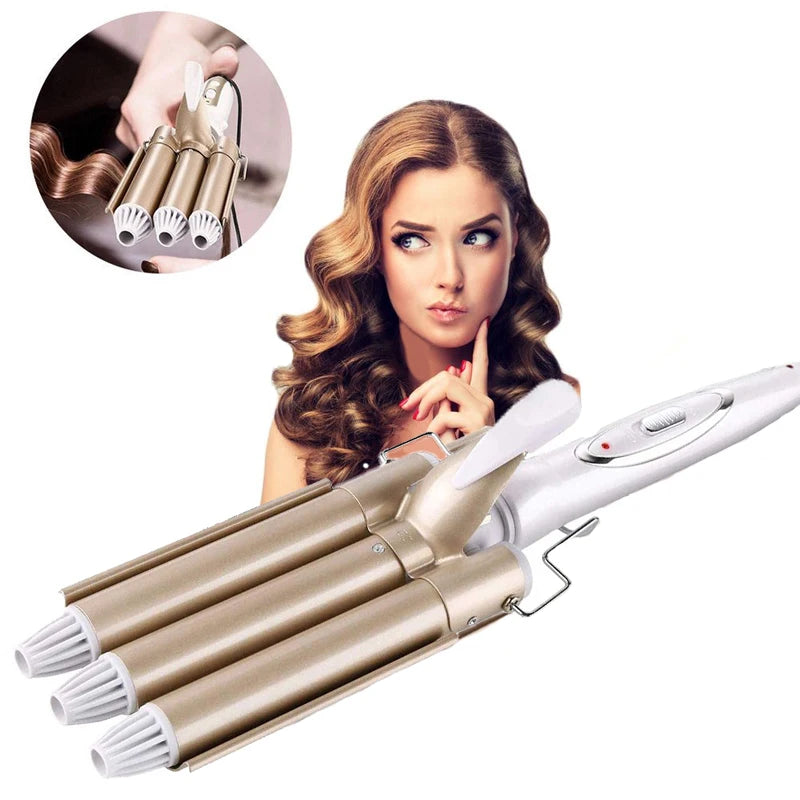 Automatic Hair Curler, |  Hair Waver  | 3 Barrel Ceramic Curling Iron  |Hair Curler |   Curling Irons | Triple Barrel Deep Waver  |  Hair Curler Wand  | Best Curling Wand  |  Electric  Hair rollers  |  Professional Hair Curler 