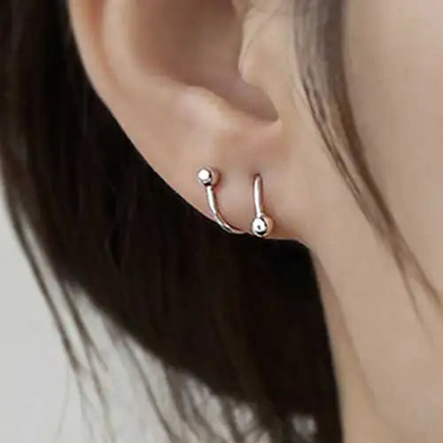 stainless steel piercing earrings | Ball Star Ear Bone  | Mini Studs Women  Earrings |  Adjustable Stainless Steel earrings |   Ear Bone Rotating  Mini Studs |  Stainless Steel Stud Earrings |  Cartilage Earrings |   Heart Ear Bone earrings |