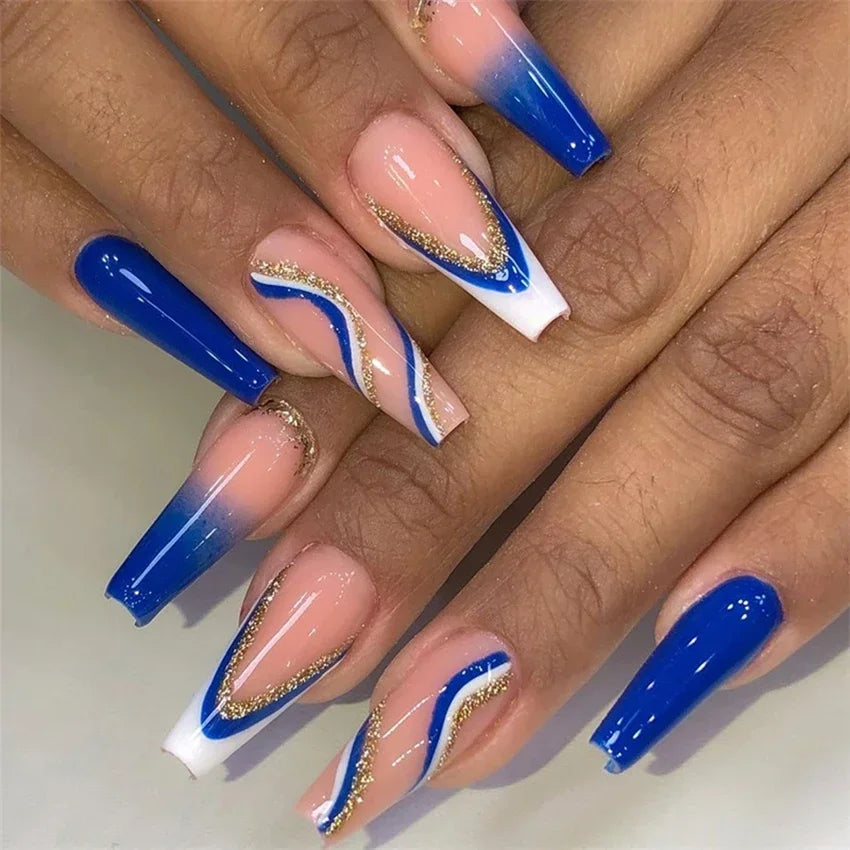 Colorful Glossy Fake Nails |  Reusable False Nails | Fake Nails |  False Nails | Nail Extention  | nail tips |Shiny Artificial  False Nails | Acrylic False Nails | Short Fake Nails | False Nails Art    