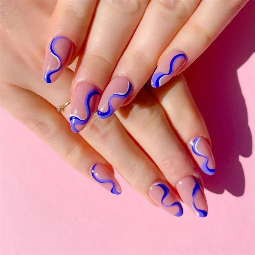 Colorful Glossy Fake Nails |  Reusable False Nails | Fake Nails |  False Nails | Nail Extention  | nail tips |Shiny Artificial  False Nails | Acrylic False Nails | Short Fake Nails | False Nails Art    