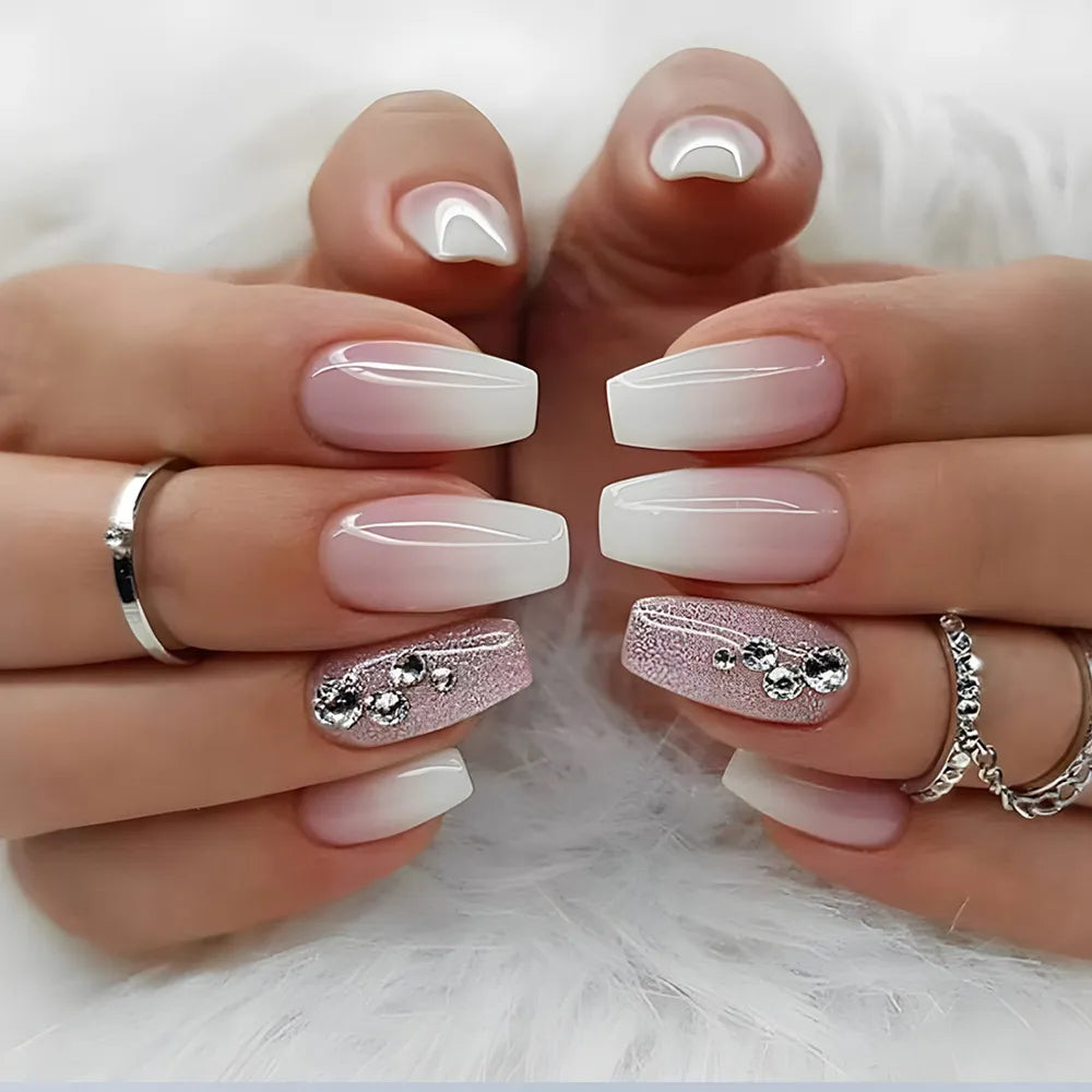 Short Ballerina Press    |   Reusable Fake Nails   |   Glossy False Nails  |  Acrylic Nails  |  Fake Nails Pink