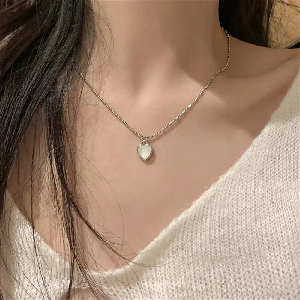 Silver  Heart Necklace | heart pendant  |   Heart Pendant Necklace  |  Heart Pendant Chain |  Slim Chain | Pendant Chain Necklace | Neck Chain |. Heart Choker Necklace   | Sterling Silver Heart Necklaces |  