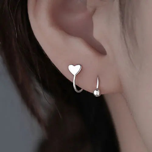 stainless steel piercing earrings | Ball Star Ear Bone  | Mini Studs Women  Earrings |  Adjustable Stainless Steel earrings |   Ear Bone Rotating  Mini Studs |  Stainless Steel Stud Earrings |  Cartilage Earrings |   Heart Ear Bone earrings |