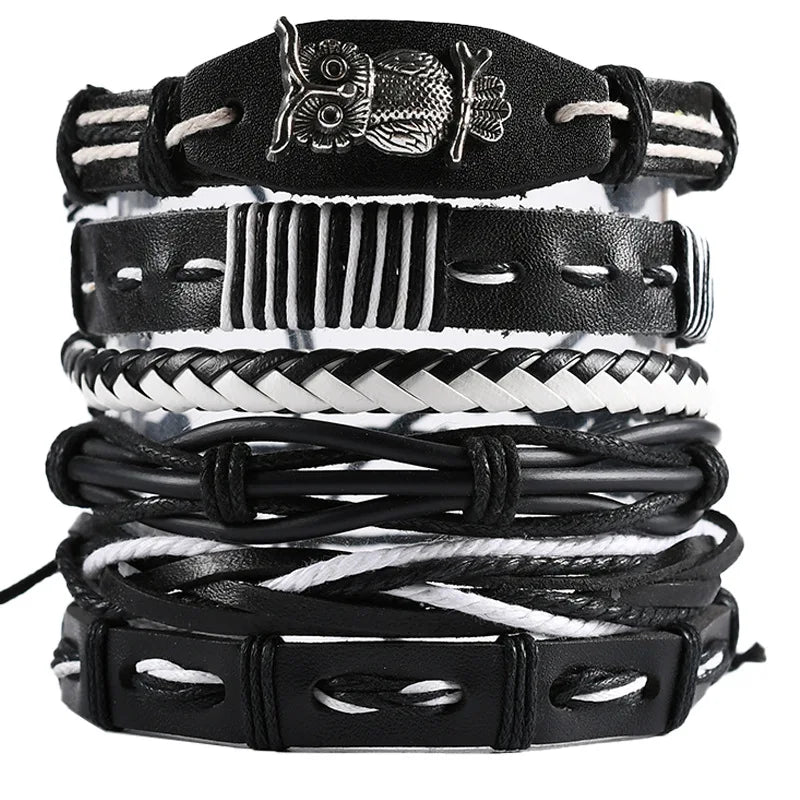 Leather Bracelets |  Best men's leather bracelets  |  Multi-layer Leather Bracelet  |  Leather Cuff Bracelet | Classic Black  Bracelet |   Wrap Bracelet |  Luxury Men's Leather Bracelets |    Unique style  Bracelets | Mens Braided Leather Bracelet |  Round leather bracelet | 