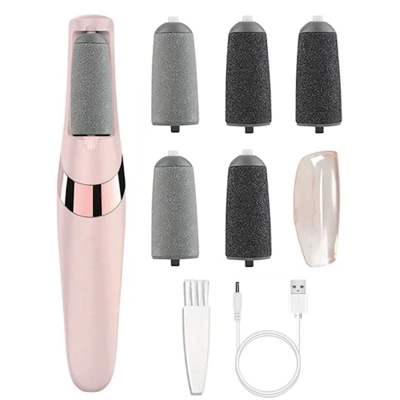 electric foot file |  foot file  |callus remover  |foot care | pedicure tool |rechargeable foot file | portable foot file | electronic foot callus remover | foot grinder | healing foot file | pink foot file | foot health | foot hygiene | personal care |  beauty tool  | self-care | foot treatment  |skin care | foot skin care | foot callus removal | foot tissue removal