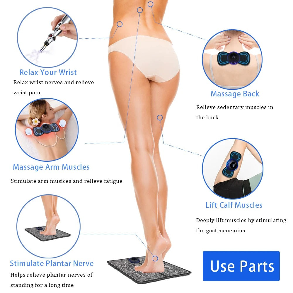 Electrical Muscle Massage |EMS Foot Massager | muscle stimulation |